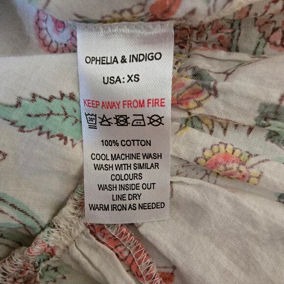 Ophelia & Indigo Floral Block Print Midi Dress - Picture 9 of 12